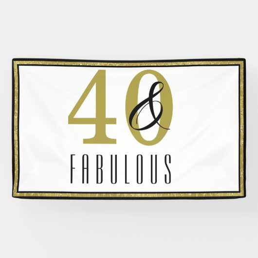 40- en feestelijke feestdag spandoek (Horizontaal)