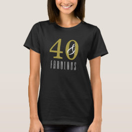 40- en feestelijke feestdag t-shirt