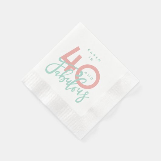 40 en geweldig servet (Hoek)