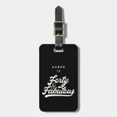 40 en geweldig zwart-wit bagagelabel (Voorkant verticaal)