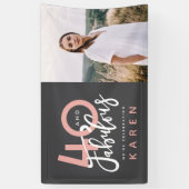 40 en geweldige verjaardagsfotobanner spandoek (Verticaal)