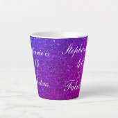 40 en verbluffend Paars bruinglitter ombre Latte Mok (Voorkant)