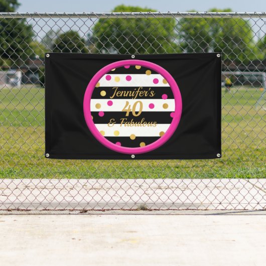 40 et bannière fabuleuse d'anniversaire d'or de (En situation)