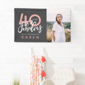 40 et bannière fabuleuse de photo d'anniversaire (En situation)