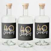 40 et étiquette de vin or fabuleux (Bouteilles)
