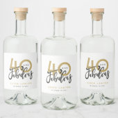 40 et étiquette de vin or fabuleux (Bouteilles)