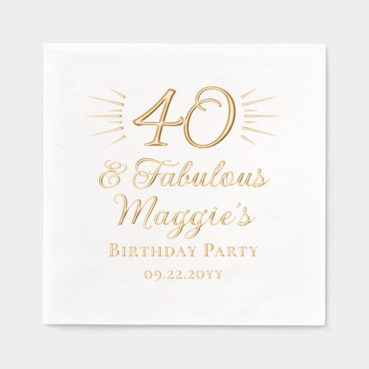 40 et fabuleuse fête du 40e anniversaire (Recto)