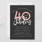40 et fabuleuse invitation à la fête d'anniversair (Devant)