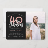 40 et fabuleuse invitation à la fête d'anniversair (Devant)