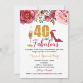 40 et fabuleuse invitation d'anniversaire pour les (Devant)