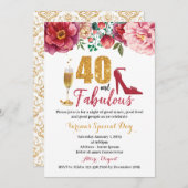 40 et fabuleuse invitation d'anniversaire pour les (Devant / Derrière)