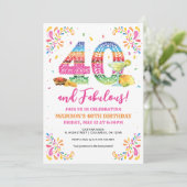 40 et fabuleuse Invitation de fête d'anniversaire (Debout devant)