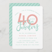 40 et fabuleuse invitation surprise fête d'anniver (Devant / Derrière)
