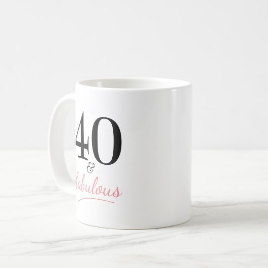 40 et fabuleux 40e anniversaire Gift Mug (Devant gauche)