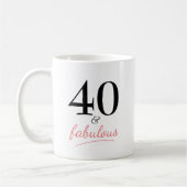 40 et fabuleux 40e anniversaire Gift Mug (Gauche)