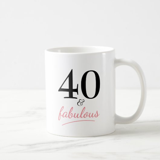 40 et fabuleux 40e anniversaire Gift Mug (Droite)