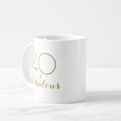 40 et fabuleux 40e anniversaire Gift Mug Gold (Devant gauche)