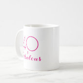 40 et fabuleux 40e anniversaire Gift Mug Pink (Devant gauche)