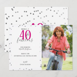 40 et fabuleux 40e anniversaire Invitations de fêt