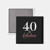 40 et fabuleux Aimant d'anniversaire (Recto/Verso)