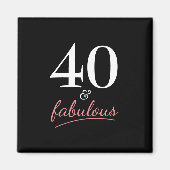 40 et fabuleux Aimant d'anniversaire (Devant)