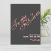 40 et fabuleux anniversaire Invitation (Debout devant)