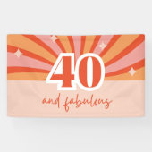 "40 et fabuleux", bannière de fête d'anniversaire (Horizontal)