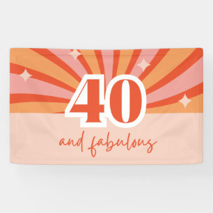 "40 et fabuleux", bannière de fête d'anniversaire