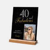 40 et fabuleux Elegant Black Birthday Photo (Angle)