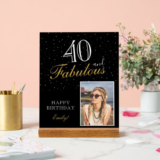 40 et fabuleux Elegant Black Birthday Photo (Mariage)