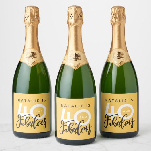 40 et fabuleux étiquette de fête d'anniversaire (Bouteilles)
