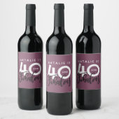 40 et fabuleux étiquette de fête d'anniversaire (Bouteilles)