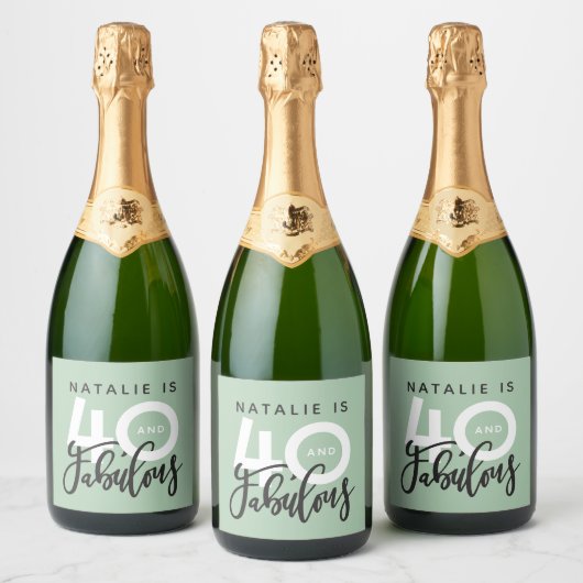 40 et fabuleux étiquette de fête d'anniversaire (Bouteilles)