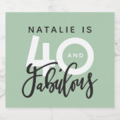 40 et fabuleux étiquette de fête d'anniversaire (Étiquettes simples)