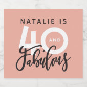 40 et fabuleux étiquette de fête d'anniversaire (Étiquettes simples)