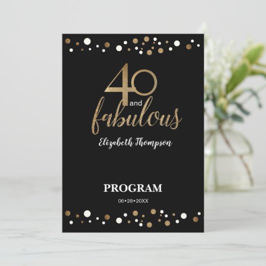 40 et fabuleux programme de 40e anniversaire (Debout devant)