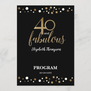 40 et fabuleux programme de 40e anniversaire