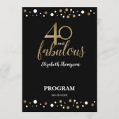 40 et fabuleux programme de 40e anniversaire (Devant)