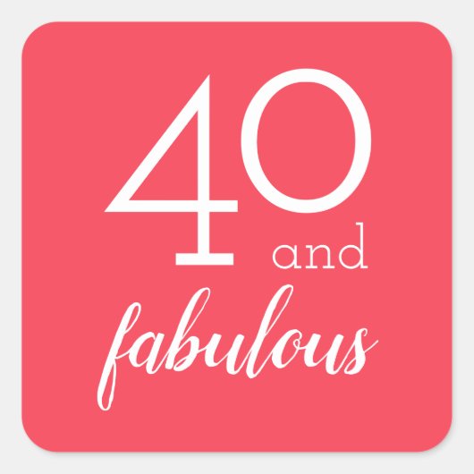 40 et fabuleux Stickers Orange Anniversaire (Devant)