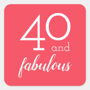 40 et fabuleux Stickers Orange Anniversaire