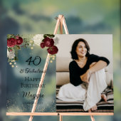 40 et Fabulous Glam Rose Floral fête d'anniversair (Neutre)