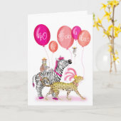 40 et Fabulous glamour animaux carte d'anniversair (Fleur jaune)