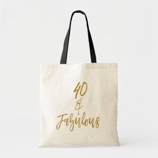 40 et Fabulous Gold Foil Sac fourre-tout d'anniver (Devant)