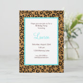40 Et Fabulous Leopard Invitation Anniversaire (Debout devant)