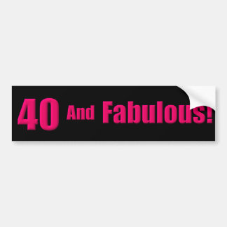40 et Sticker de pare-chocs fabuleux