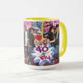 40 et tasse personnalisée orientée de photo (Devant droit)