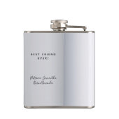 40 fabelachtig verjaardagszilver monogram heupfles (Achterkant)