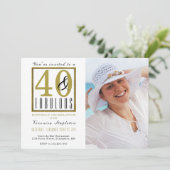 40 & Fabuleux 40e anniversaire de fête Invitation (Debout devant)