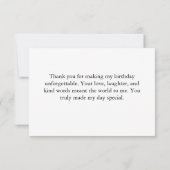 40 & Fabuleux Anniversaire Photo Carte de remercie (Dos)