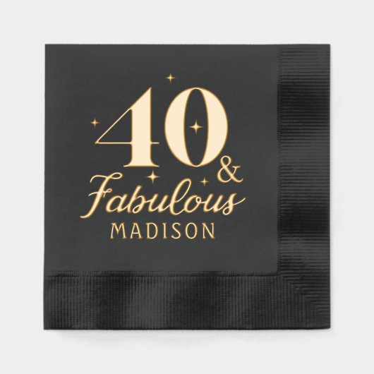40 & Fabuleux Quarantième anniversaire Nom personn (Recto)